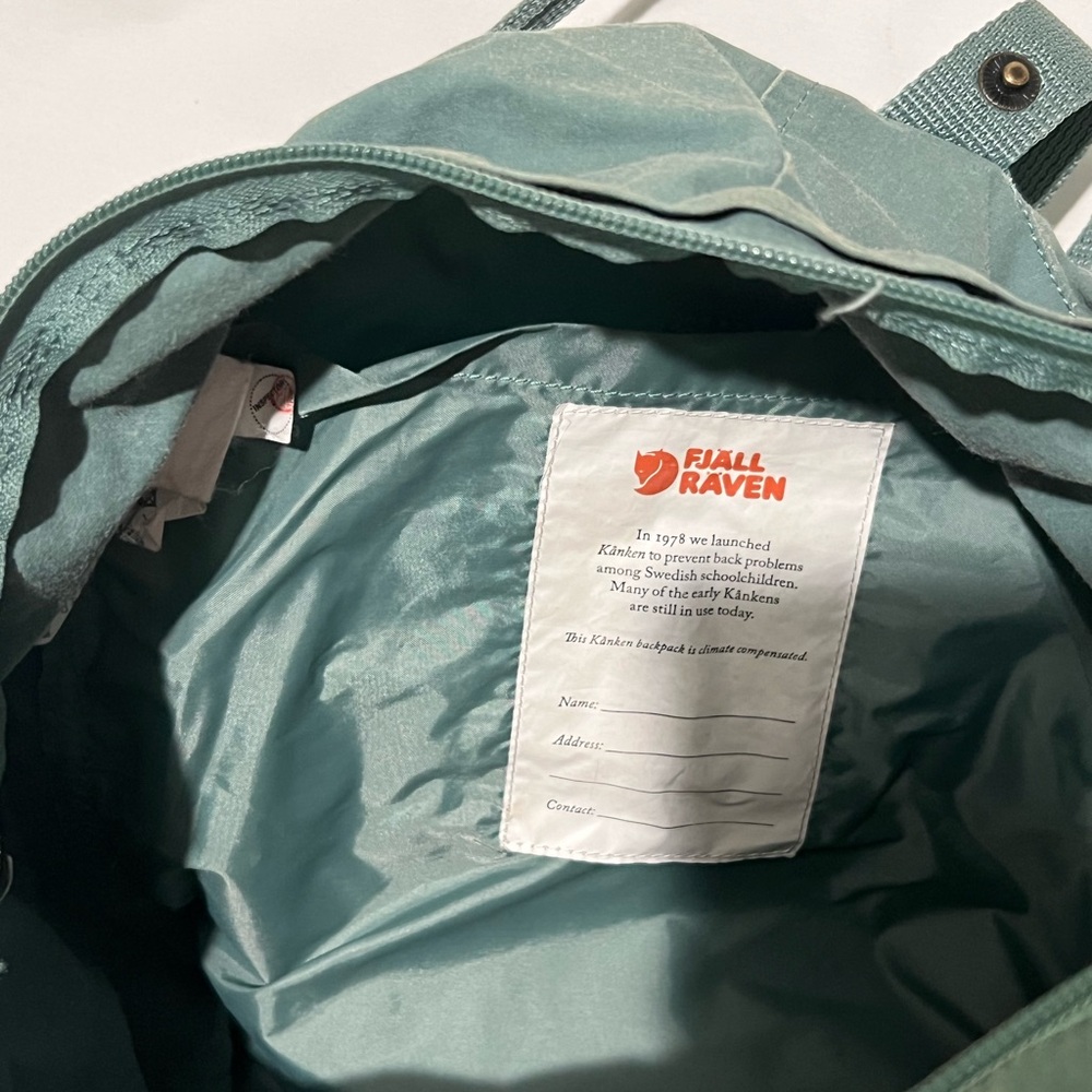 Fjallraven Kånken Backpack in Teal Green - Picture 7 of 8